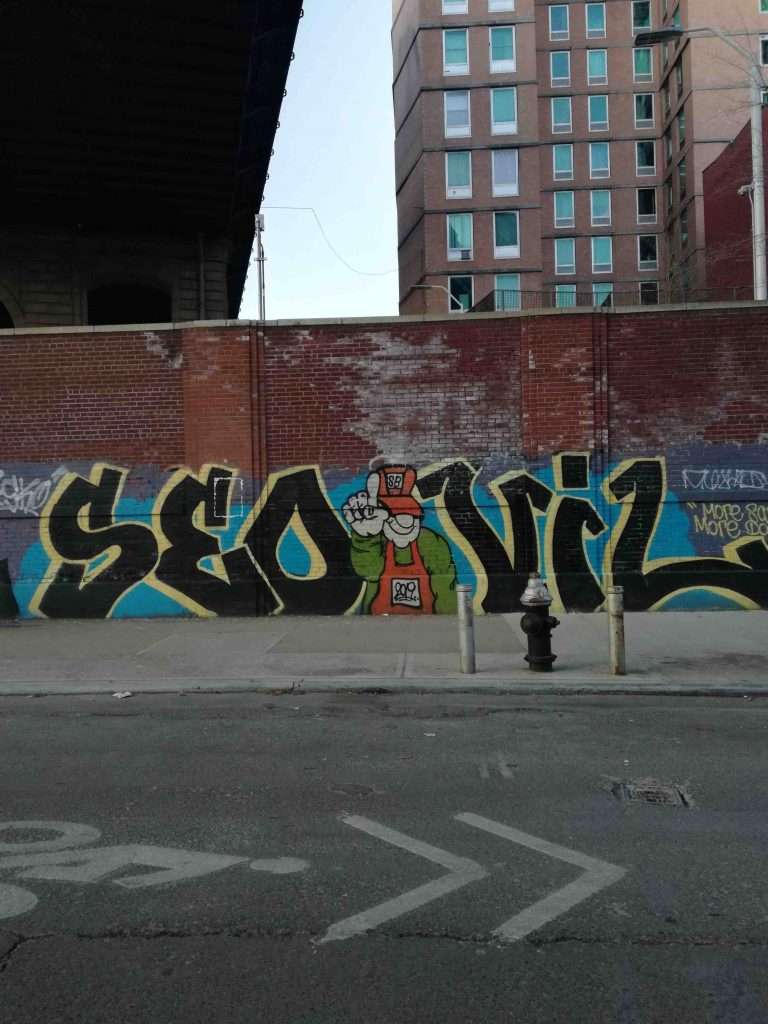 NYC Moments Wall Graffiti Mural LES