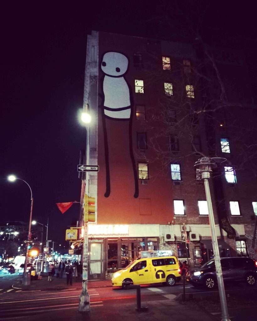 nyc art murals East Village man