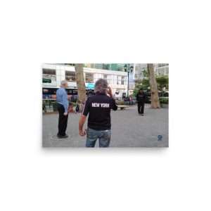 Man Playing Petanque at Bryant Park Poster - 12×18