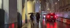 Rainy day by Fidi in NYC