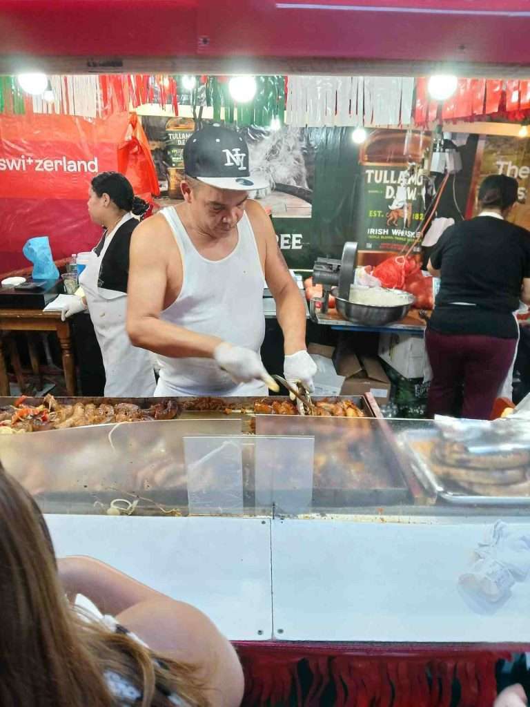 Sausage stand at San Gennaro NYC