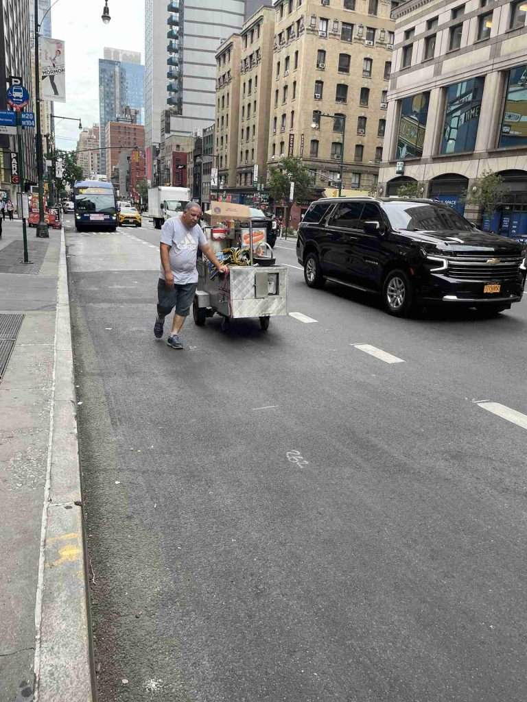 NYC hot dog seller