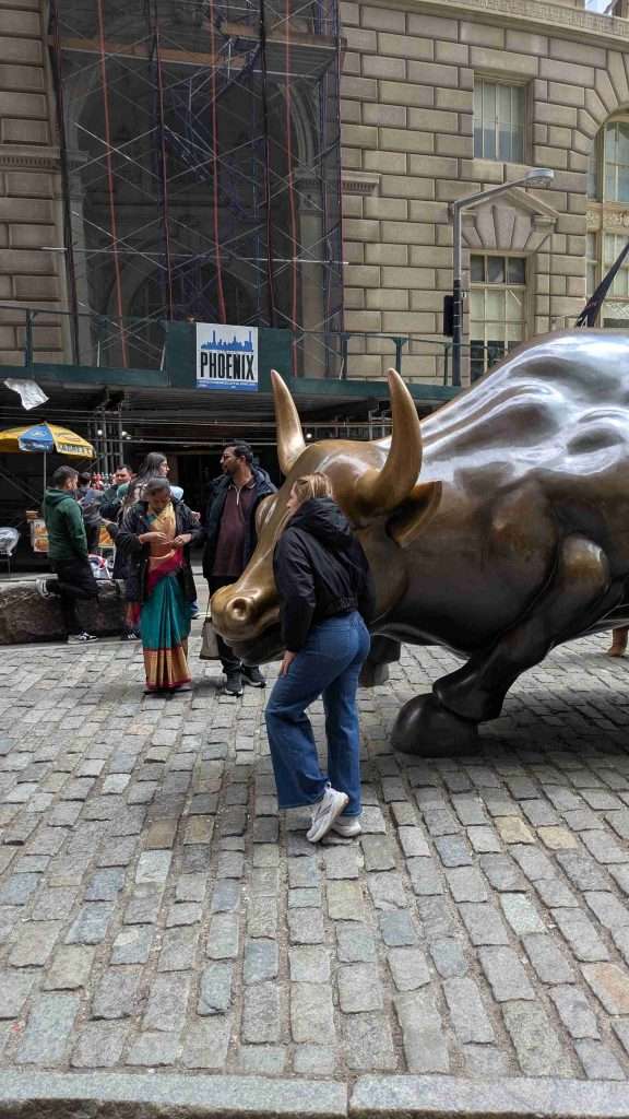 Wall street charging bull