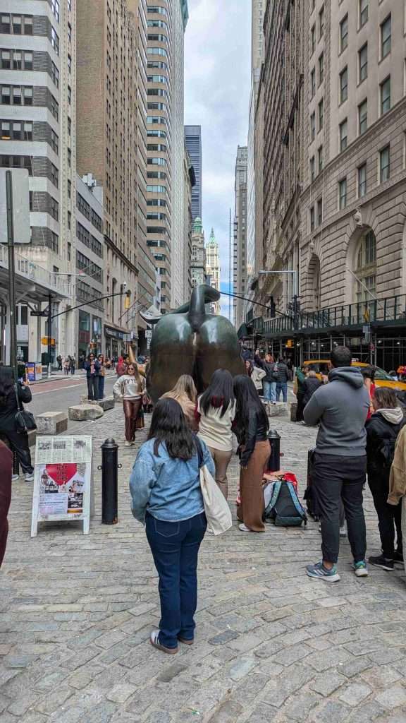 Wall street charging bull