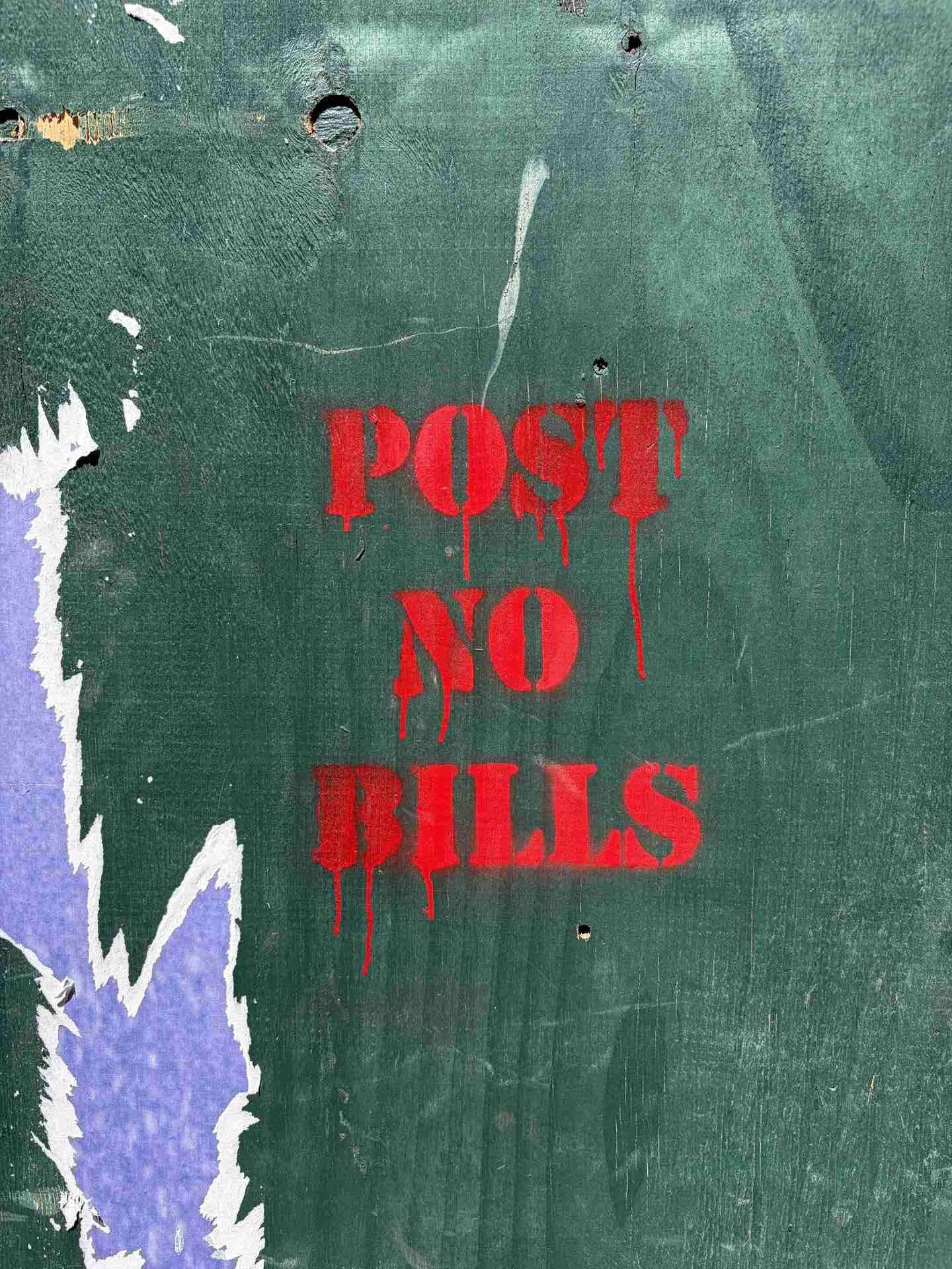 Post no bills sign nyc